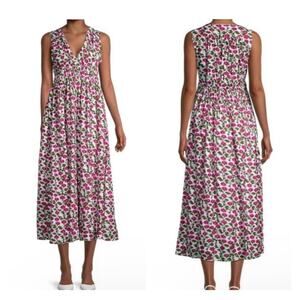 Roller Rabbit Darling Roberta Floral Print Sleeveless Maxi Dress Medium NWOT